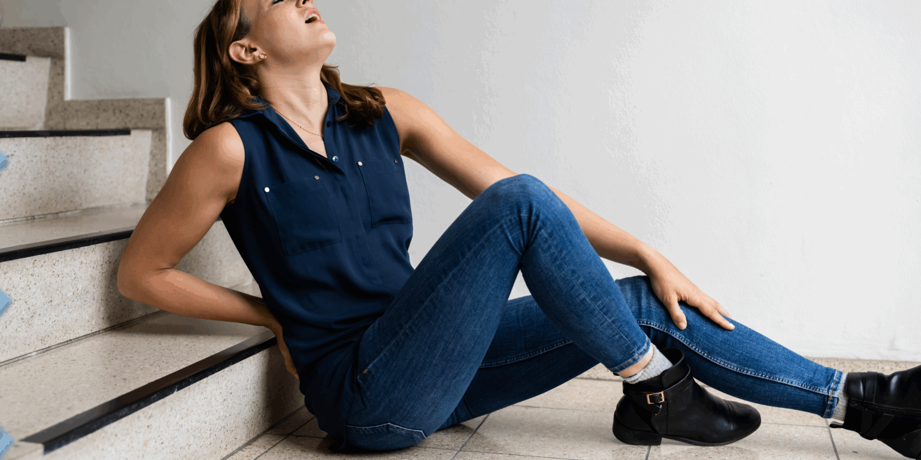 slip and fall accident on slippery stairs
