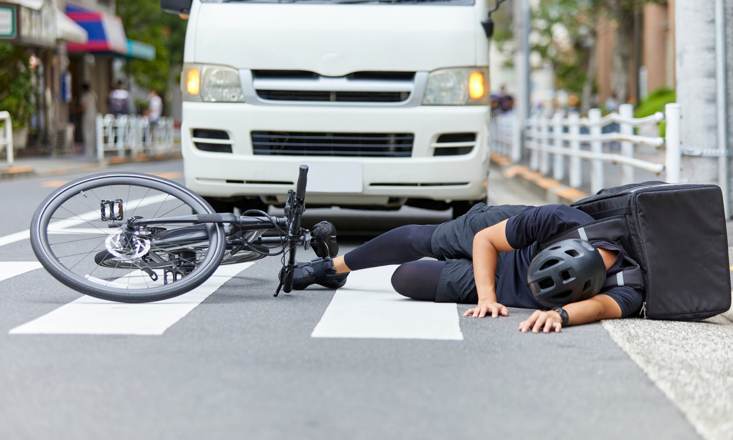 bicycle accident on roadway 